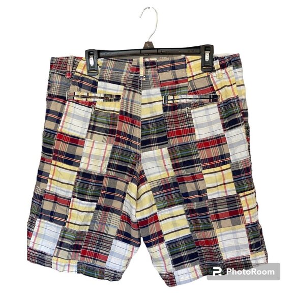 Madison Patchwork Multicolor Shorts Men's Size 36 Flat Front Summer Beach Fun - Picture 9 of 12